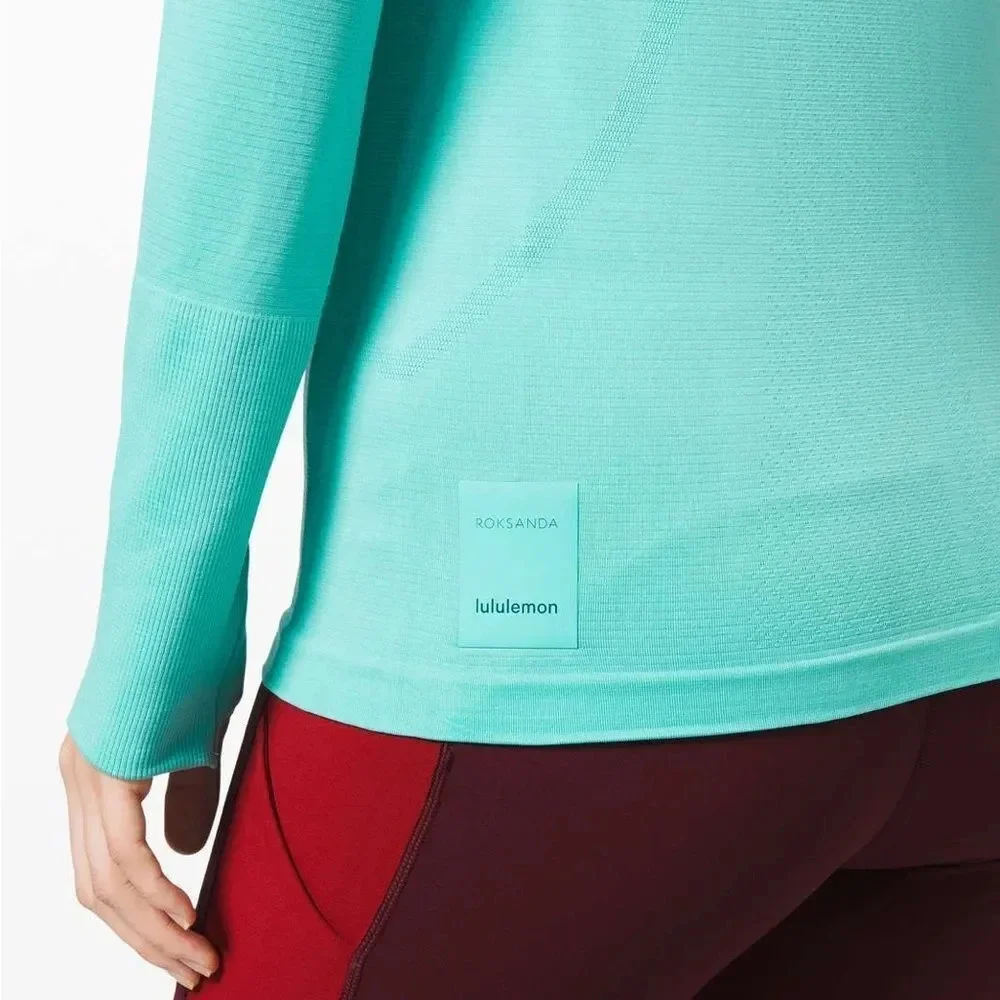 Lululemon run swiftly tech break new  ground turtleneck long‎ sleeve top 2 rare - Picture 3 of 12